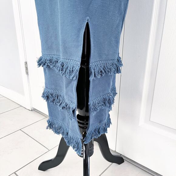 Bonheur D'amour Cutout Fringe Dress in Blue - Picture 6 of 11